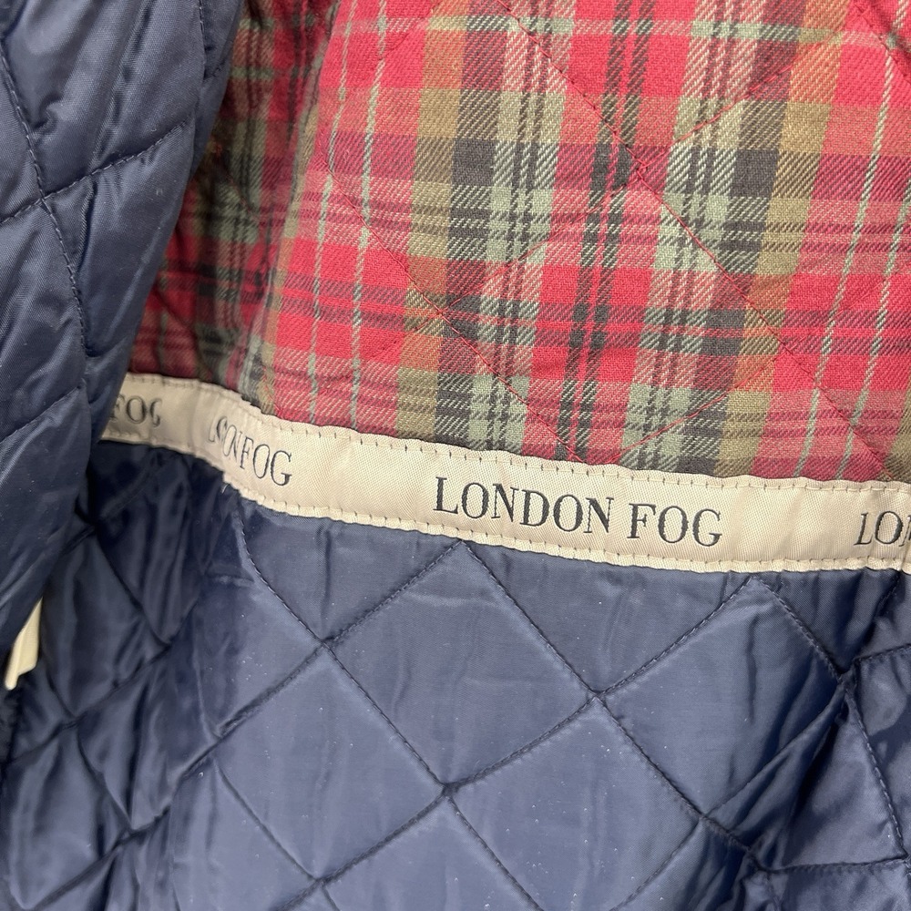 Vintage London Fog Mens Plaid Zip-In Liner Jacket for Trench Coat Maincoats Sz M - Picture 3 of 9